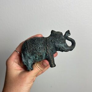 Vintage Bronze Elephant Figurine